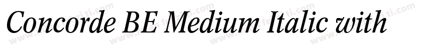 Concorde BE Medium Italic with Oldstyle Figures字体转换